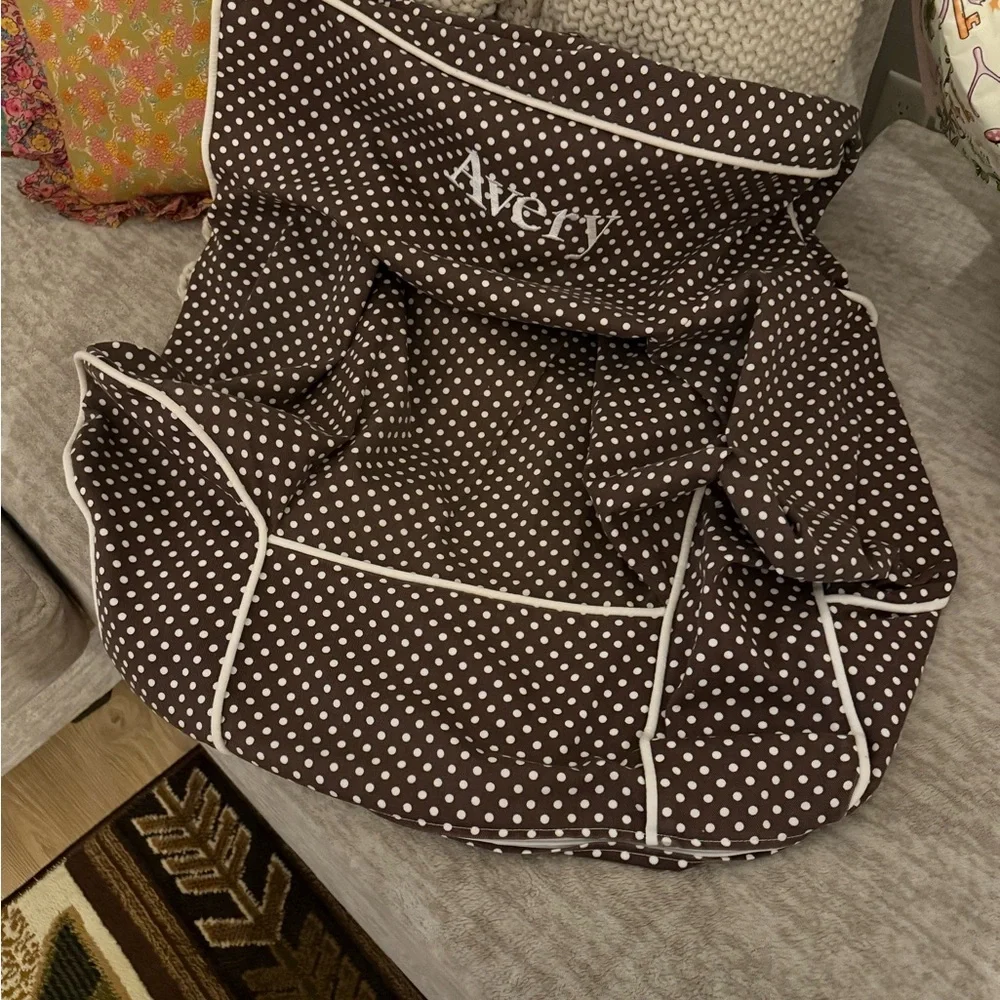 Pottery barn everywhere chair Brown With White Polka Dot Kids Accent Chair Cover